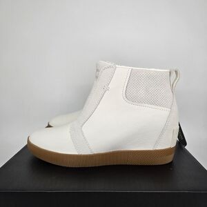 New Sorel Out N About Pull On Wedge Booties Leather Boots Women's Size 9